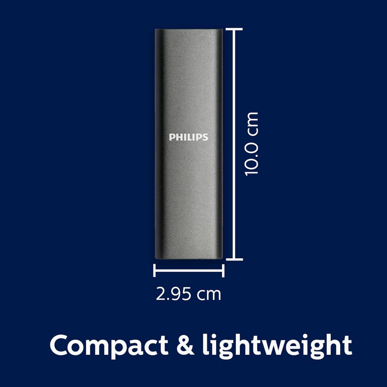 Philips Portable External SSD 1TB - Ultra Slim SATA Ultra Speed USB-C - USB, Read Speed up to 540MB/s, Write Speed up to 540MB/s, Aluminum