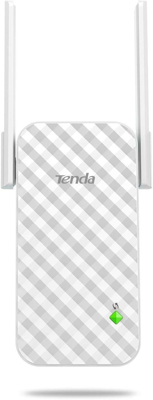 Tenda A9 N300 universal WLAN amplifier repeater with two antennas for maximum coverage (300 Mbps, WPA, WPA2, compatible with all common WLAN routers) white
