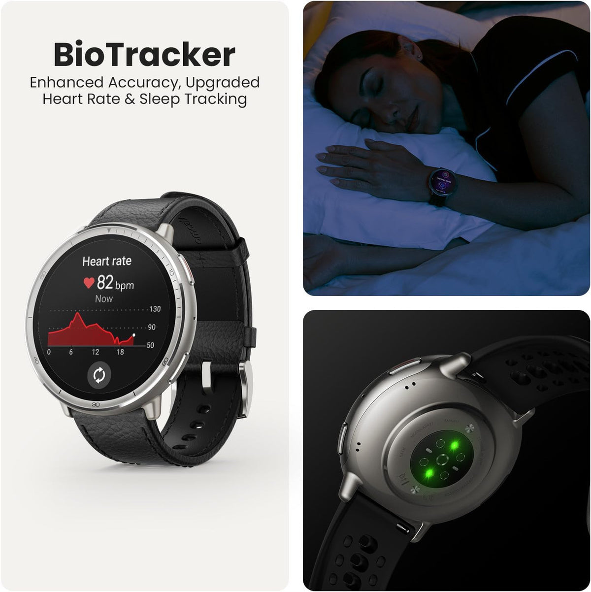 Amazfit Active 2 Smart Watch 44mm, GPS Maps with Direction, Fitness Tracker, 10 Day Battery, Sleep Monitor, 160+ Sport Modes, Water Resistant, for Android & Apple Iphone, Black Sport Silicone