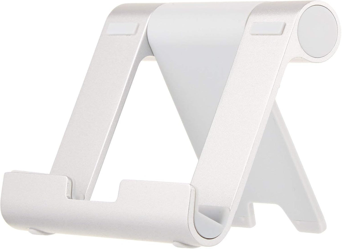 Amazon Basics Multi-Angle Portable Stand for Tablets, E-readers and Phones - Silver