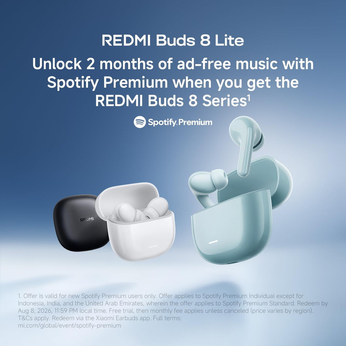 XIAOMI REDMI Buds 8 lite-True Wireless Bluetooth Headphone in-ear, 42dB Active Noise Cancelling,12.4mm driver with strong bass, Up to 36h Battery Life, 5 EQ settings, Bluetooth 5.4, Black