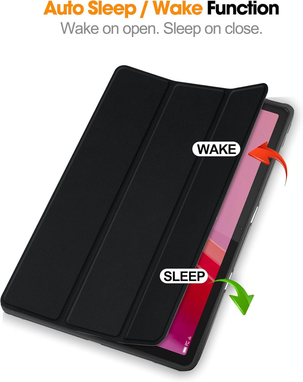 Vakarey Ultra Thin Smart Cover for Lenovo Tablet M11 Case,For Lenovo Tab M11 Case with Pen Holder,Black