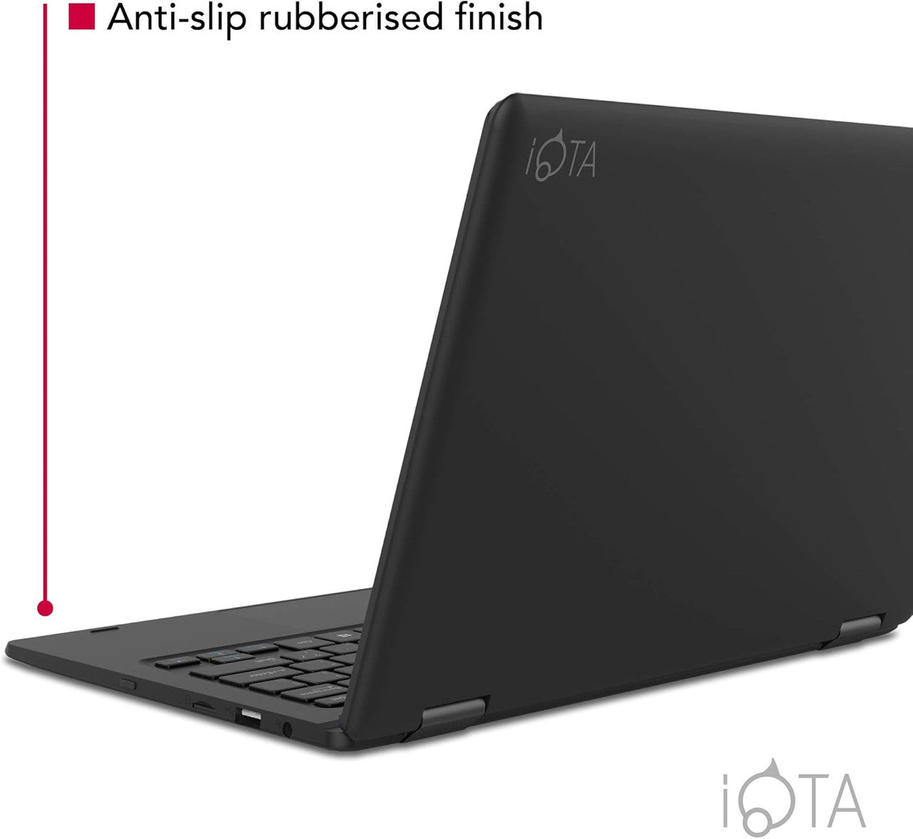 iOTA Flo 360 Touchscreen convertible Laptop 11.6 inch - (Celeron, 4GB RAM, 64GB eMMC, intel UHD graphics, Windows 11 S mode) - Black