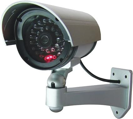 Dummy Fake Camera, Surveillance Security CCTV Dome Camera, Indoor Outdoor Camera, with One LED Light