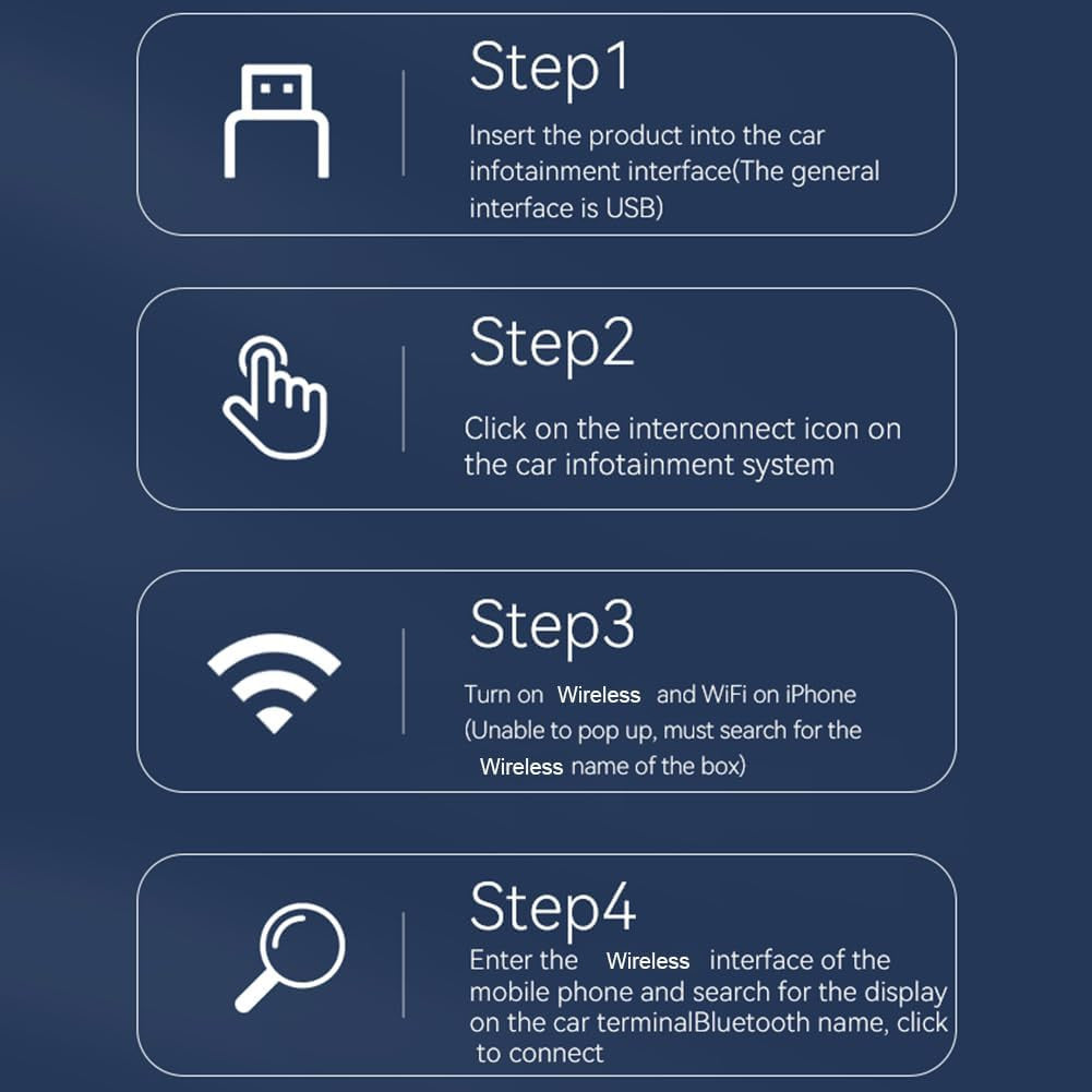 Wireless Adapter for CarPlay - Upgrade 2025, Wireless USB/Type-C Adapter, Fast and Stable Connection Without Delays, Compatible with iOS 12+