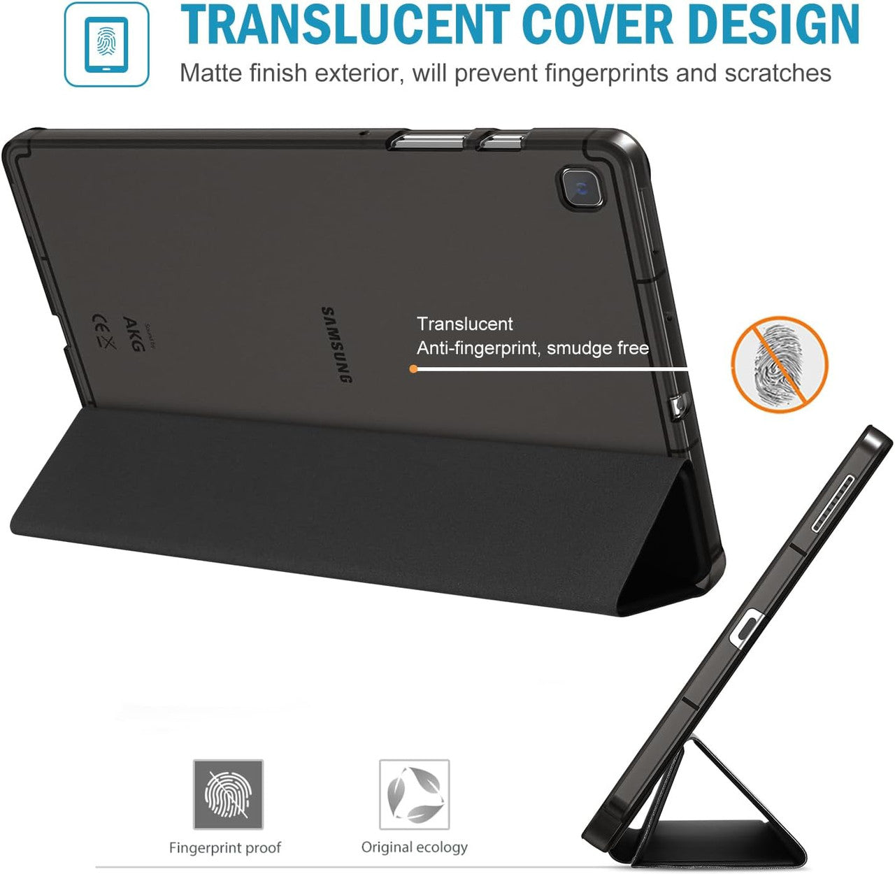 ProCase Case for Galaxy Tab S6 Lite 10.4 Inch 2024/2022/2020 with S Pen Holder, Lightweight Protective Case with Translucent Back for (SM-P620/P625/P610/P613/P615/P619) Black