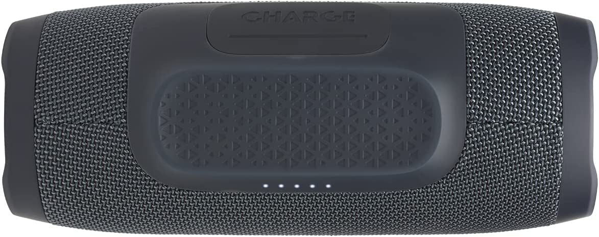 JBL Charge Essential Wireless Bluetooth Speaker - Portable Waterproof Speaker with Built-in Power Bank, USB Charging, Bluetooth Connect for Phone or Tablet up to 2 Devices, in Gun Metal Black