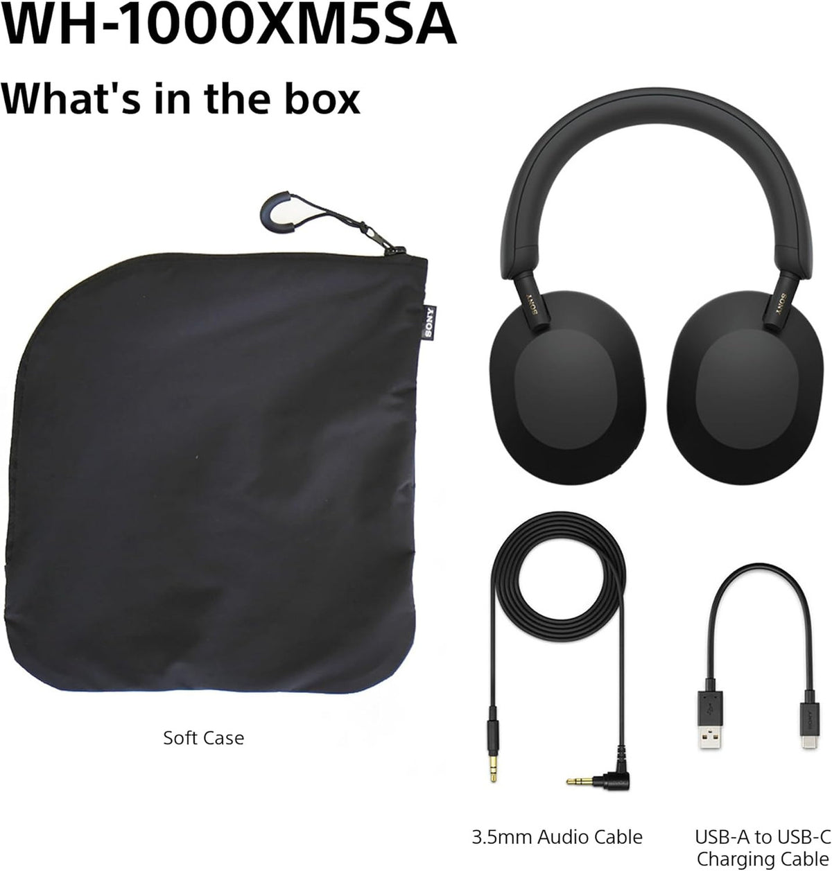 Sony WH-1000XM5SA Special Edition Soft Case Premium Noise Cancelling Wireless Over-Ear Headphones, Bluetooth, Clear Call Quality, Hi-Res Audio, Up to 30hr Battery Life, iOS & Android