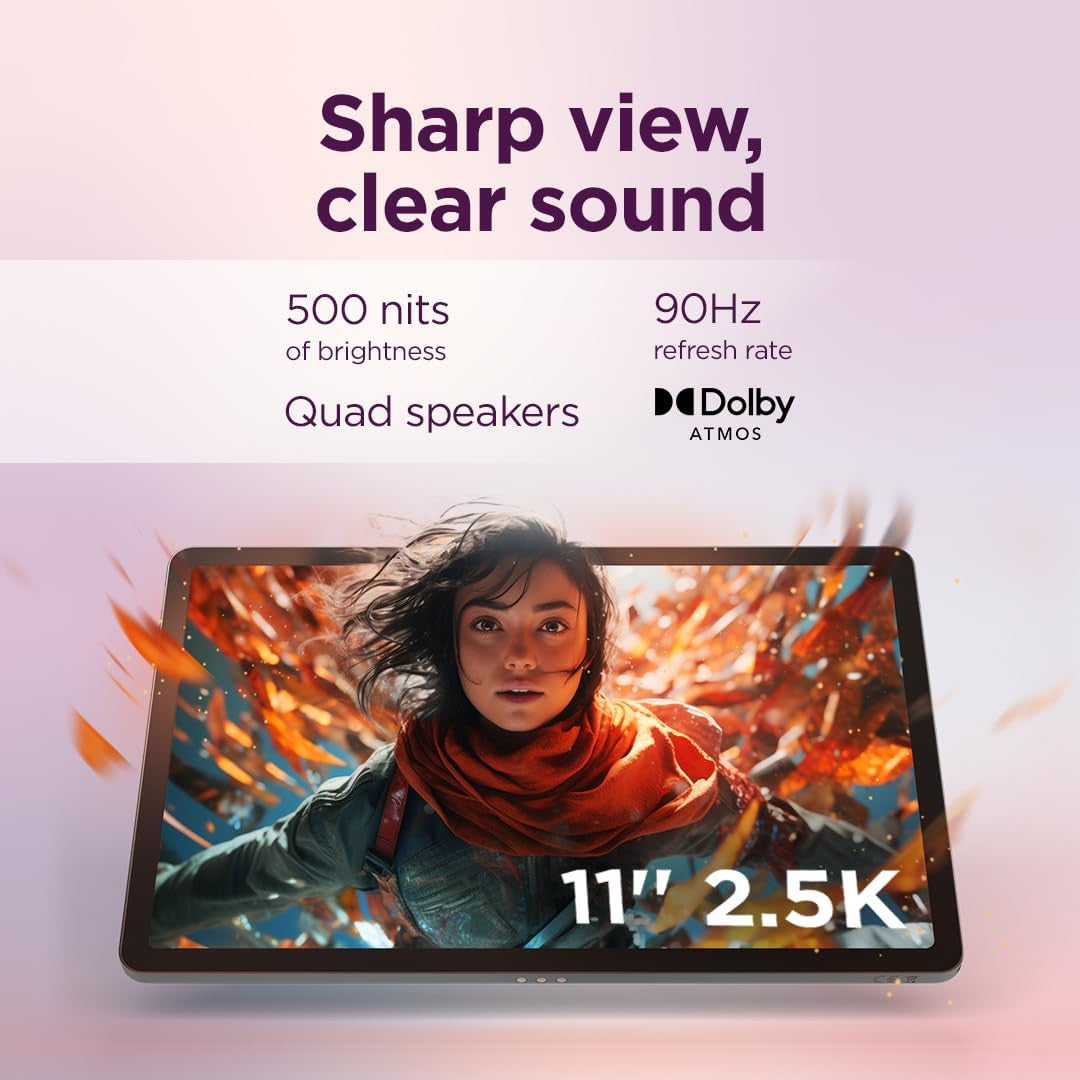 Lenovo Idea Tab - Display 11" 2.5K (2560x1600) 90Hz, Processor Mediatek Dimenity 6300, RAM 8GB, Memory 128GB, WiFi 5, Tablet Android 15, Tab Pen included