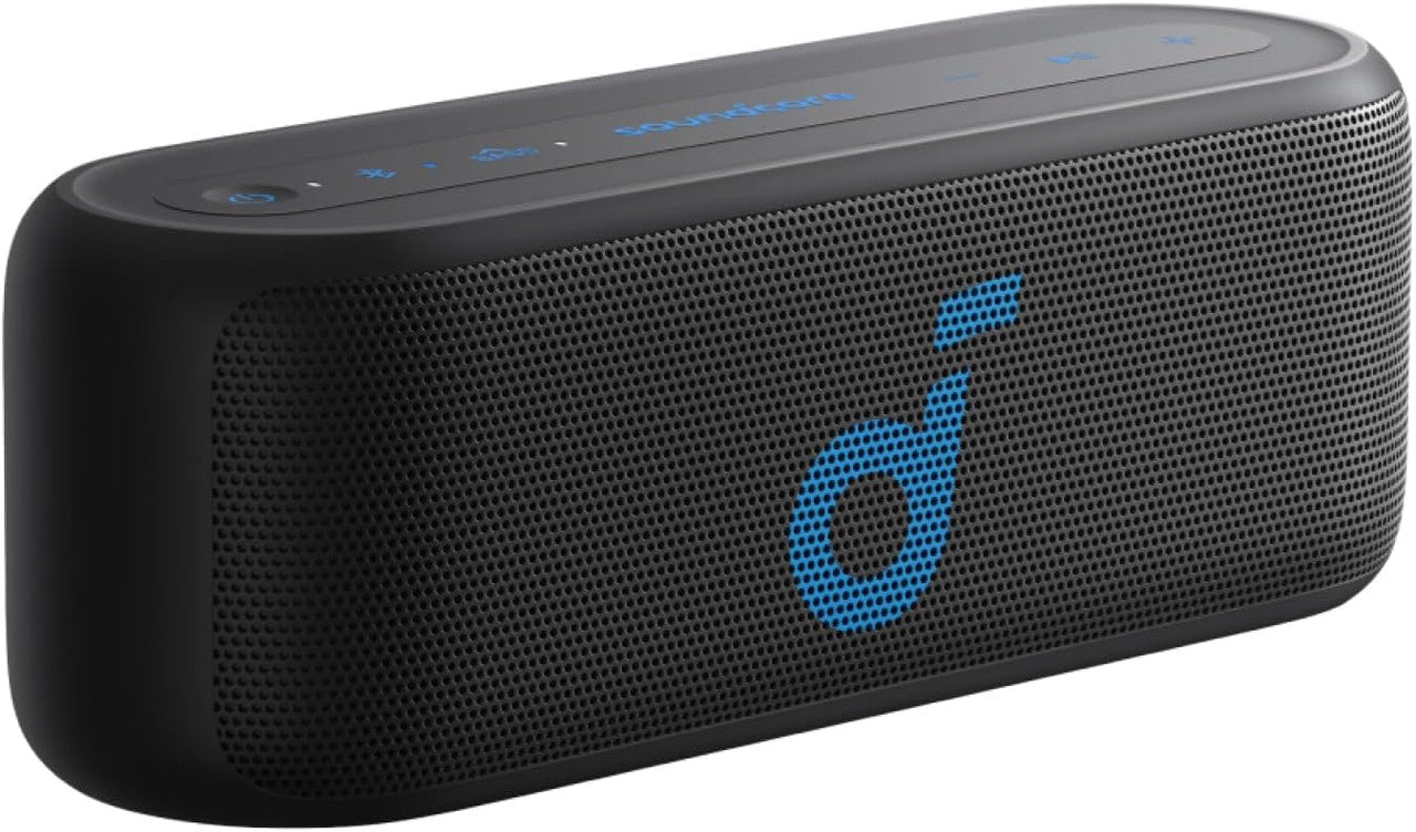 soundcore by Anker Select 2S Bluetooth Speaker with 20W Stereo Sound, BassUp, Custom EQ, Wireless Stereo Pairing, IPX7 Waterproof and 16H Playtime, Portable Speaker for Home, Hiking and Outdoors