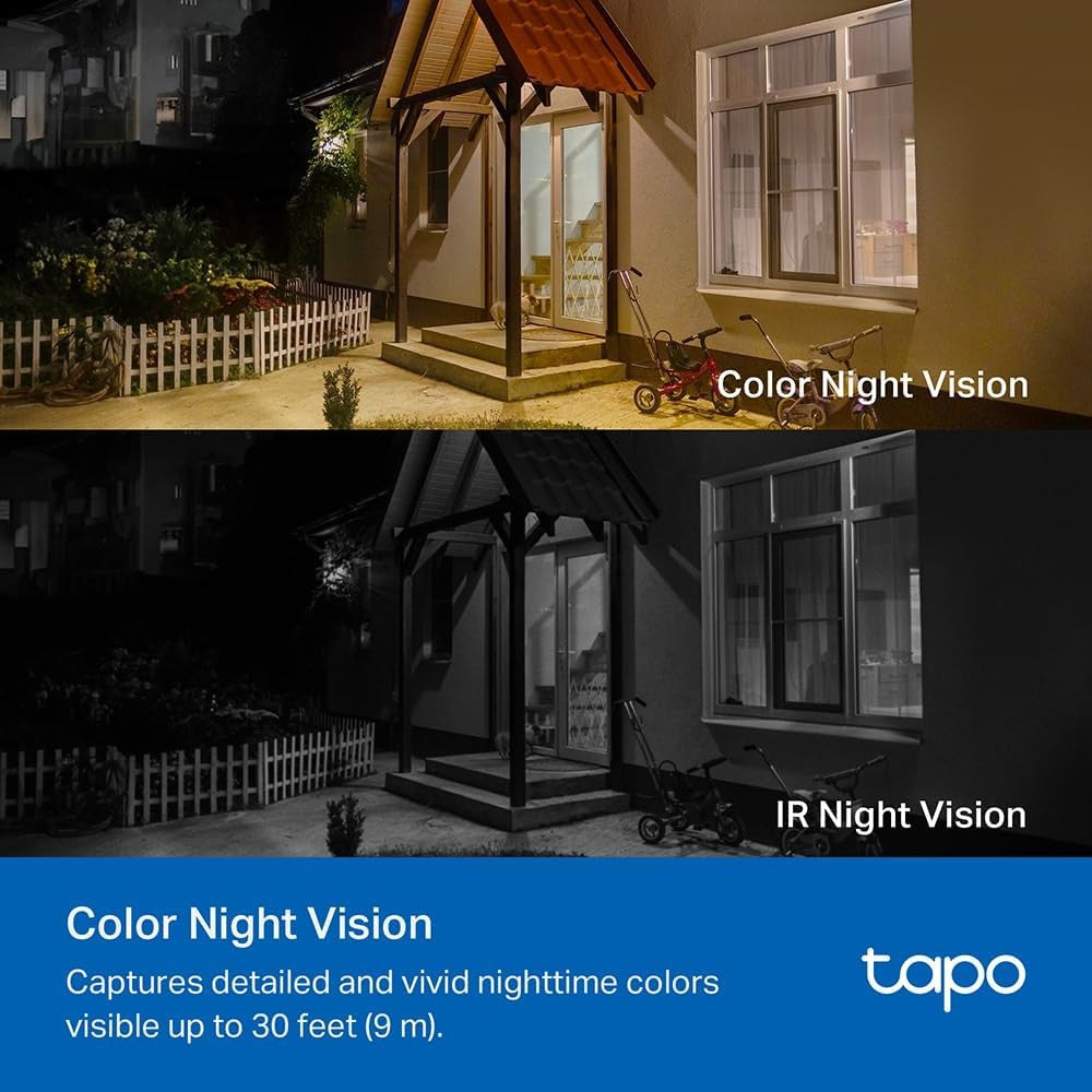 Tapo C410 2K 3MP Wireless Indoor Outdoor Camera with 180 Days Battery Life on Single Charge, Color Night Vision, Motion Detection Alarm, IP65