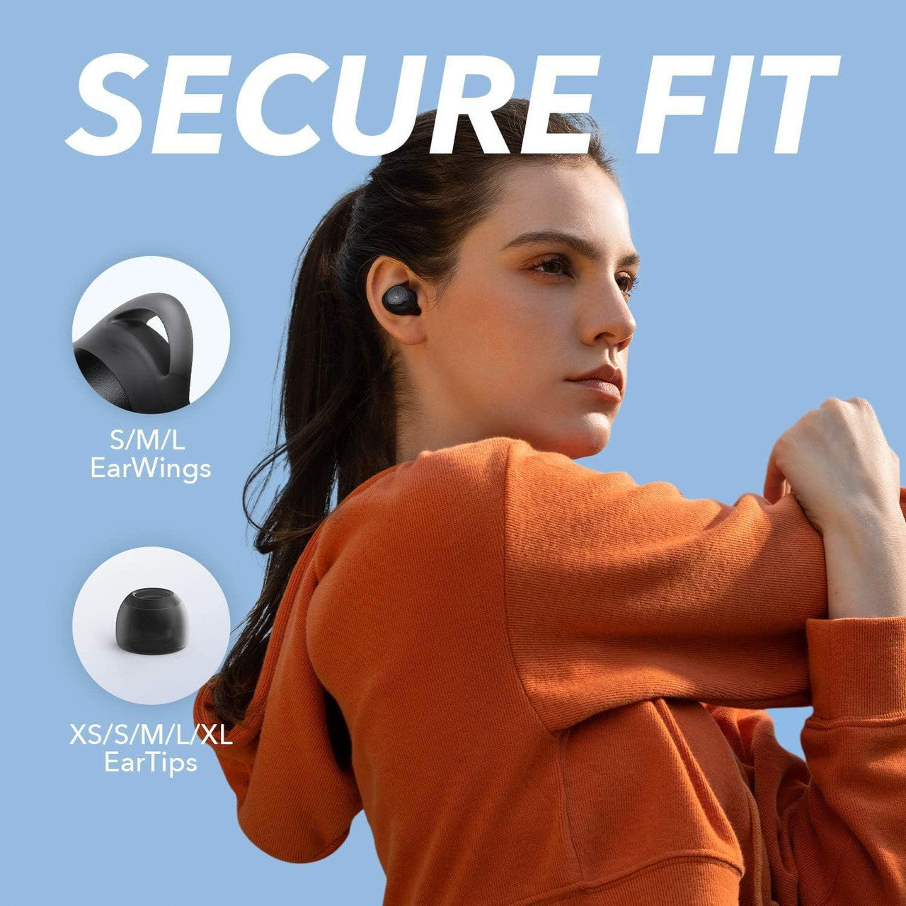 Wireless Earbuds, Soundcore by Anker Life A1 Bluetooth Earbuds, Powerful Customized Sound, 35H Playtime, Wireless Charging, USB-C Fast Charge, IPX7 Waterproof, Button Control