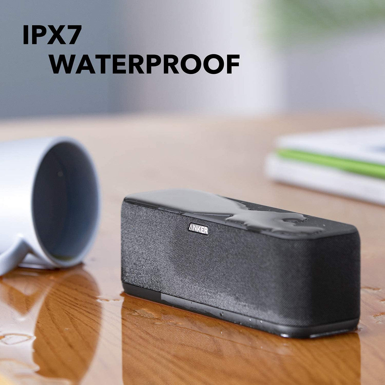 Anker Sound Core Boost 20 W BLUETOOTH SPEAKER WITH Bassup Technology, IPX5 Waterproof, Can be Used As Extra Battery, 20 m Range
