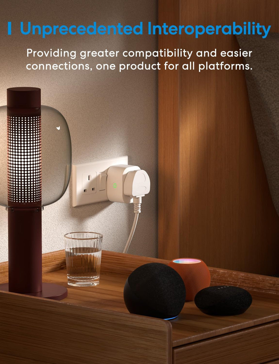 Meross Matter Smart Plug with Energy Monitoring, Mini WiFi Plug with Matter Simple Setup(MSS) Feature, Works with Apple HomeKit, Alexa, Google Home, SmartThings, Remote Voice Control, 13A