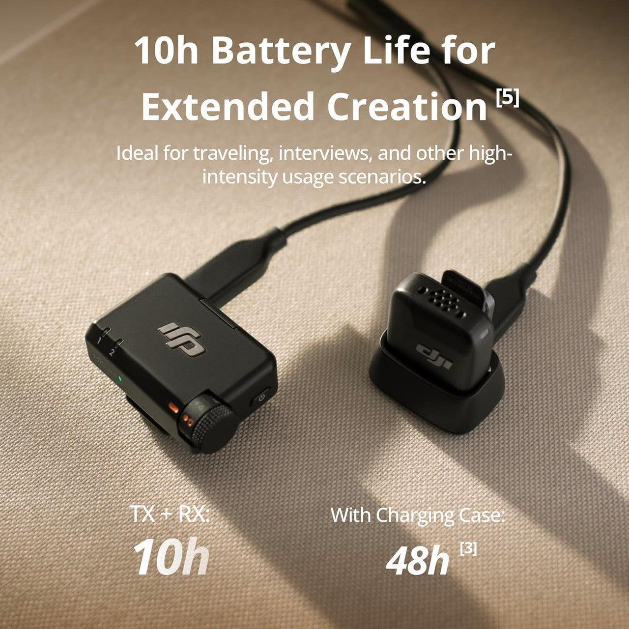 DJI Mic Mini (1 TX + 1 RX), Wireless Lavalier Microphone, Detail-Rich Audio, Noise Cancelling, Automatic Limiting, Wireless Microphone for Camera/iPhone/Android, Vlog, Streaming, 400m Transmission