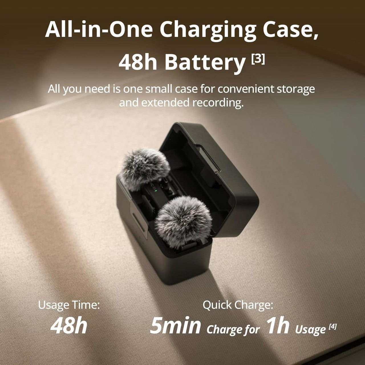 DJI Mic Mini (2 TX + 1 RX + Charging Case), Wireless Lavalier Microphone, Detail-Rich Audio, 48h Use, Noise Cancelling, Automatic Limiting, Bluetooth Microphone for Camera/iPhone/Android, Vlog