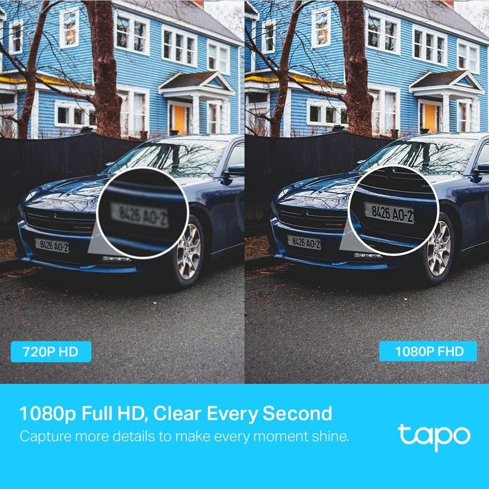 Tapo 1080p Full HD Outdoor Pan/Tilt Security Wi-Fi Camera, 360° Motion Detection, IP65 Weatherproof, Night Vision, Cloud &SD Card Storage, Works with Alexa&Google Home (Tapo C500) White
