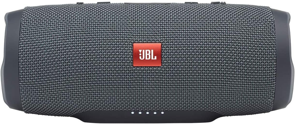 JBL Charge Essential Wireless Bluetooth Speaker - Portable Waterproof Speaker with Built-in Power Bank, USB Charging, Bluetooth Connect for Phone or Tablet up to 2 Devices, in Gun Metal Black