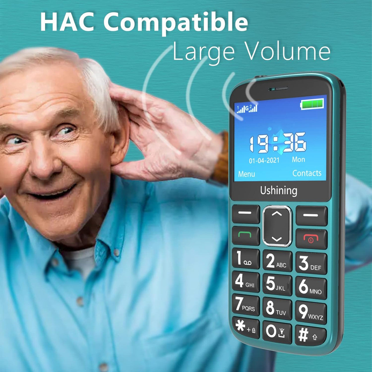 uleway Senior Mobile Phone without Contract, Large Buttons, Mobile Phone Simple and Buttons, Emergency Call Function, 2.3 Inch Display Mobile Phone for Seniors