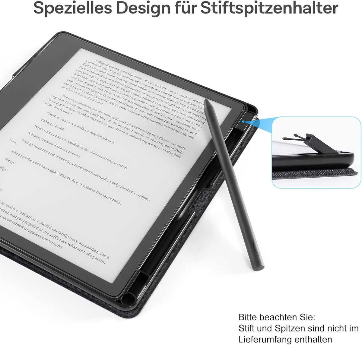 Kindle Scribe 10.2" Case - With Pen Holder, Auto Wake/Sleep, Easy to Carry and Write