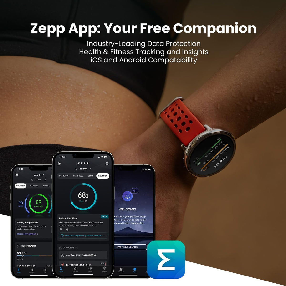 Amazfit Active 2 Smart Watch 44mm, GPS Maps with Direction, Fitness Tracker, 10 Day Battery, Sleep Monitor, 160+ Sport Modes, Water Resistant, for Android & Apple Iphone, Black Sport Silicone