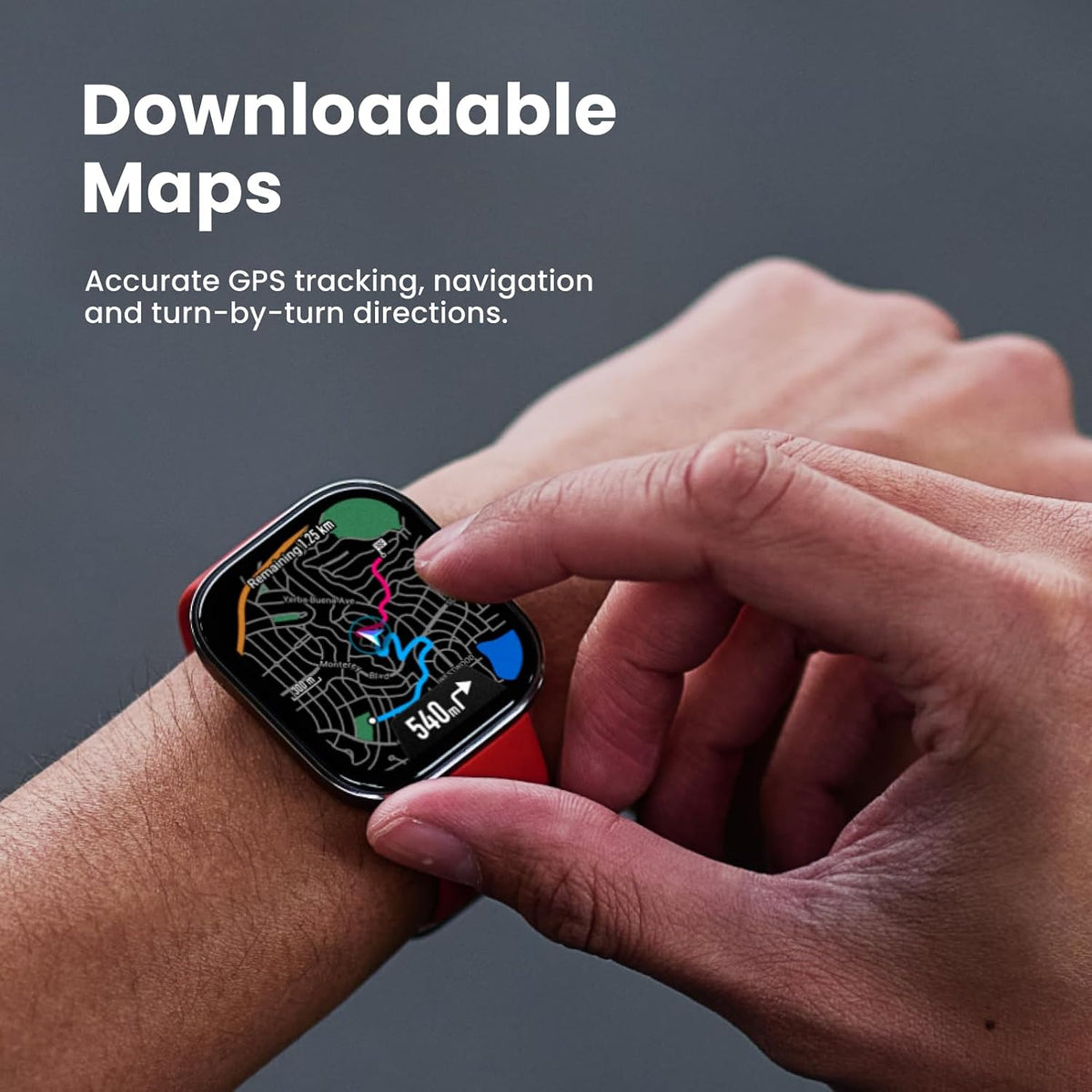 AMAZFIT Bip 6 Smart Watch 46mm, 14 Day Battery, 1.97" AMOLED Display, GPS & Free Maps, AI, Bluetooth Call & Text, Health, Fitness & Sleep Tracker, 140+ Workout Modes, 5 ATM Water-Resistance