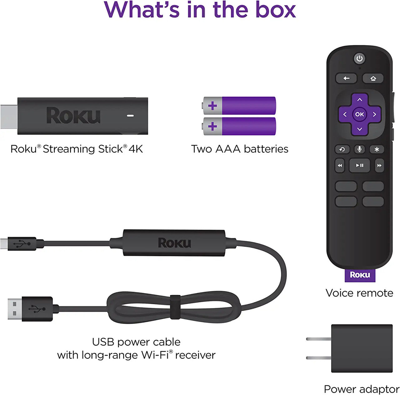 Roku Streaming Stick 4K 2021 | Streaming Device 4K/HDR/Dolby Vision with Roku Voice Remote and TV Controls