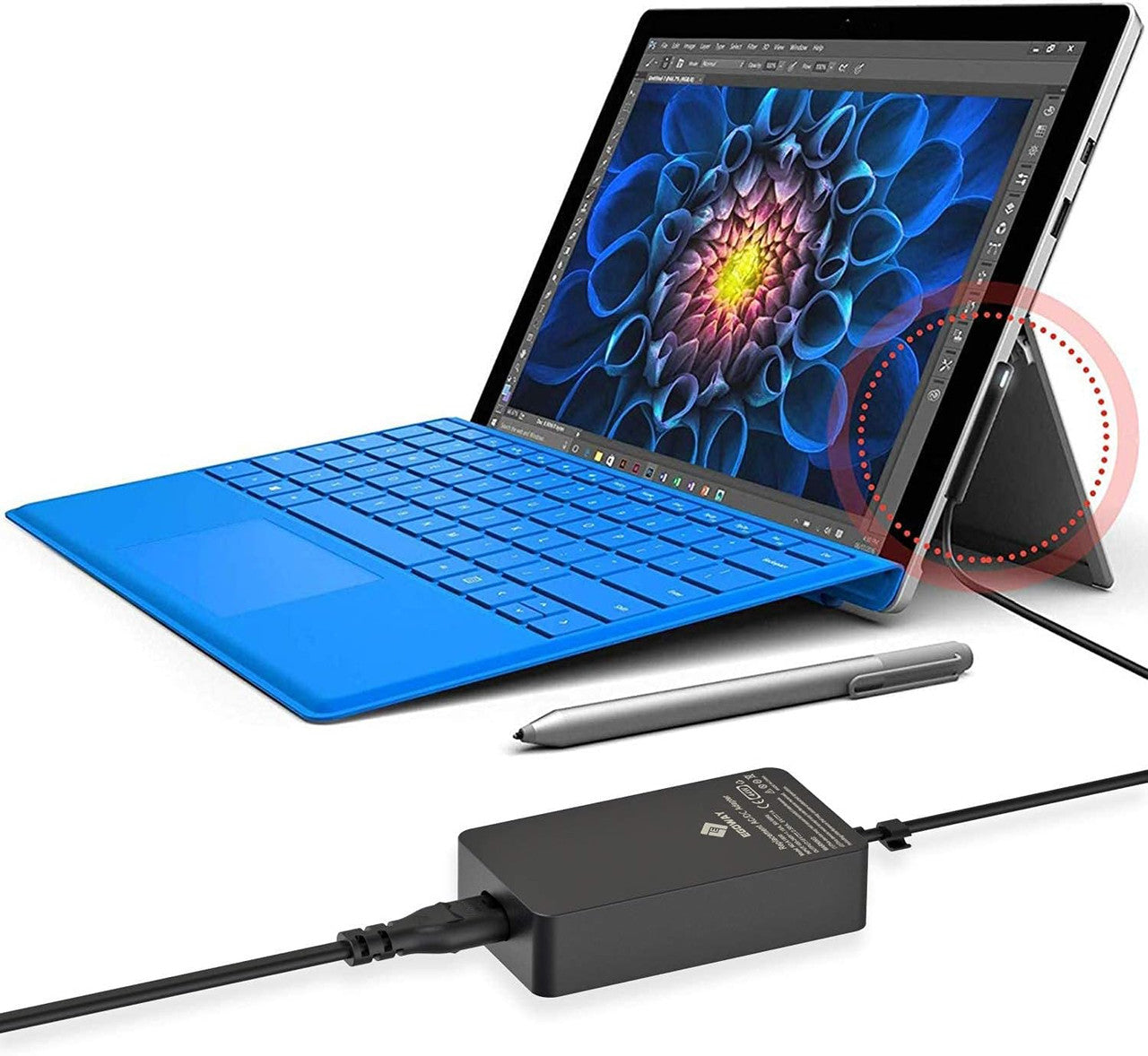 Surface Pro Charger 44W,E EGOWAY Power Adapter Charger Compatible with Surface Pro X Pro 7 Pro 6 Pro 5 Surface Laptop 3 2 1 Surface Go Surface Book with Wall Plug and 6ft Power Cord 15V 2.58A