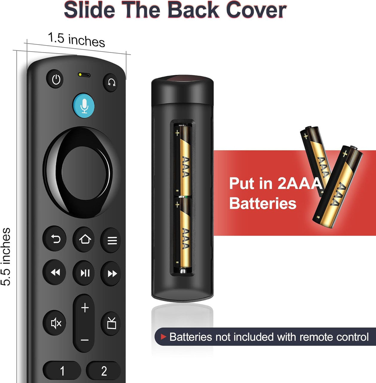 Replacement Voice Remote (3rd Gen Pro Plus) for Fire TV Stick, Cube, 4K, 4K Max, and Lite Smart TVs, Voice Remote Control for Insignia, Toshiba, and Pioneer Smart TVs