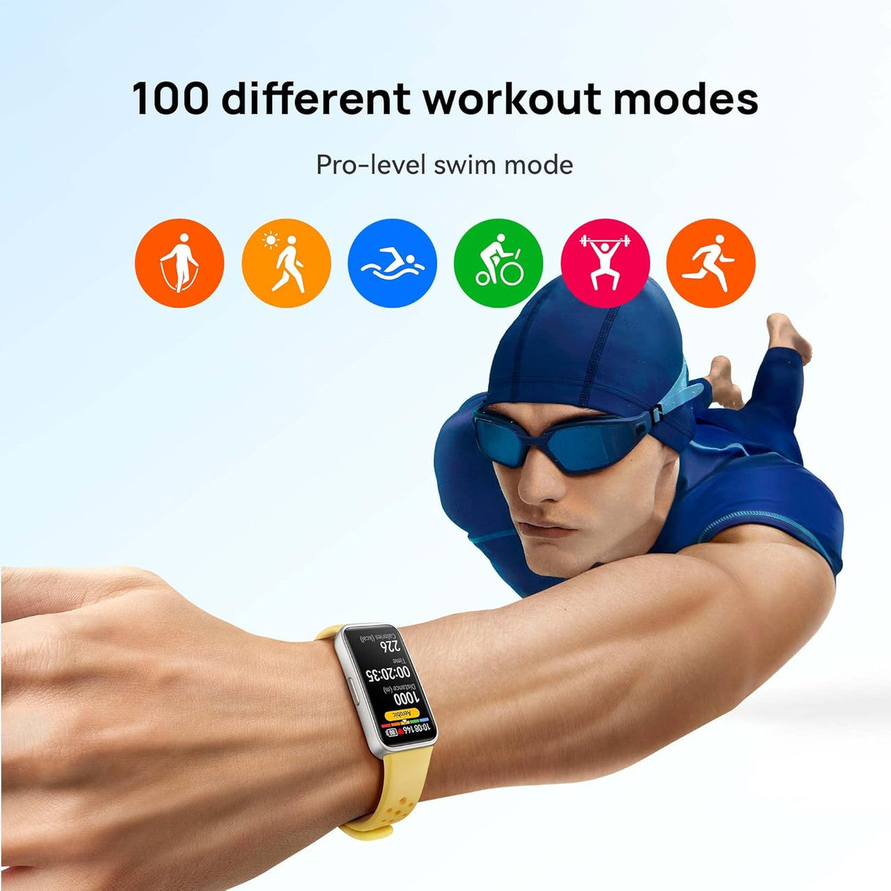 HUAWEI Band 9，Bluetooth, iOS & Android，Up to 14 Days Battery Life, Comfortable Wear, TruSleep 4.0, Scientific Sleep Tracking, 100 Training Modes，Smartband，Charm Pink Fluoroelastomer Strap
