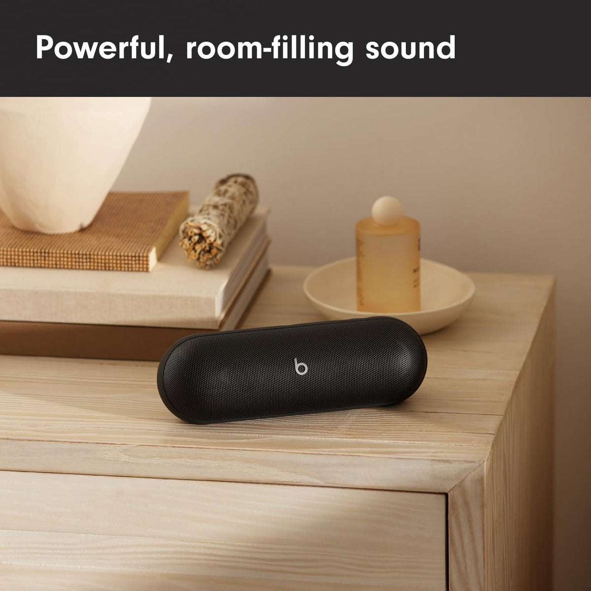 Beats Pill (Latest release)-Portable Bluetooth Speaker, Up to 24H Battery Life, Water Resistant, Bluetooth, Apple & Android Compatible, Seriously loud sound for home, outdoor & travel- Matte Black