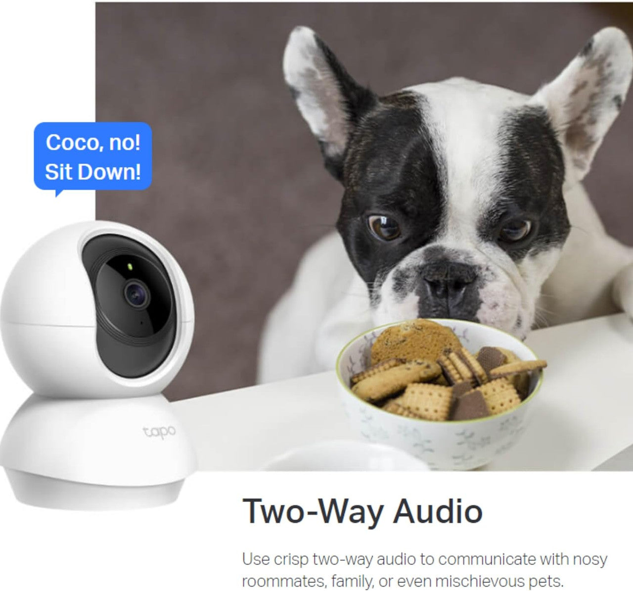 Tapo 2K Pan/Tilt Home Security Wi-Fi Camera, 360° horizontal and 114° vertical range,AI&Baby Cry Detection, 2way audio, Cloud &SD Card Storage up to 256 GB,work with Amazon Alexa&Google (Tapo C210P2)