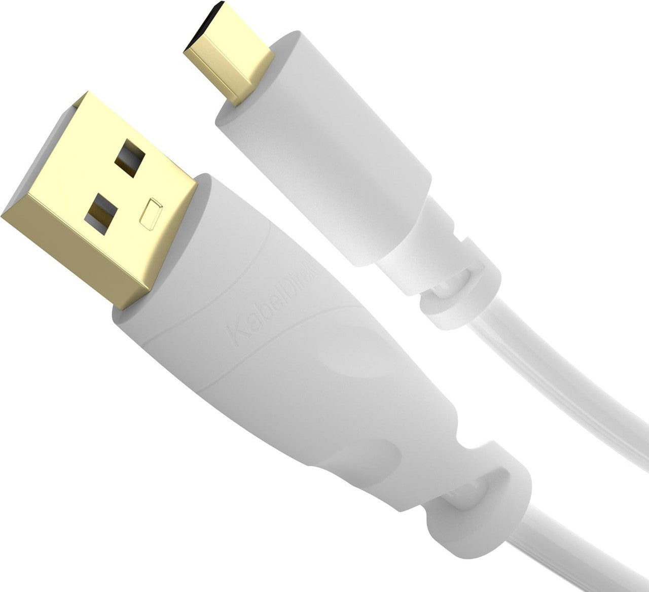 KabelDirekt – 1.5m Micro-USB Cable (USB 2.0, USB-A Connector to Micro-B Connector, Charge and Sync, White)