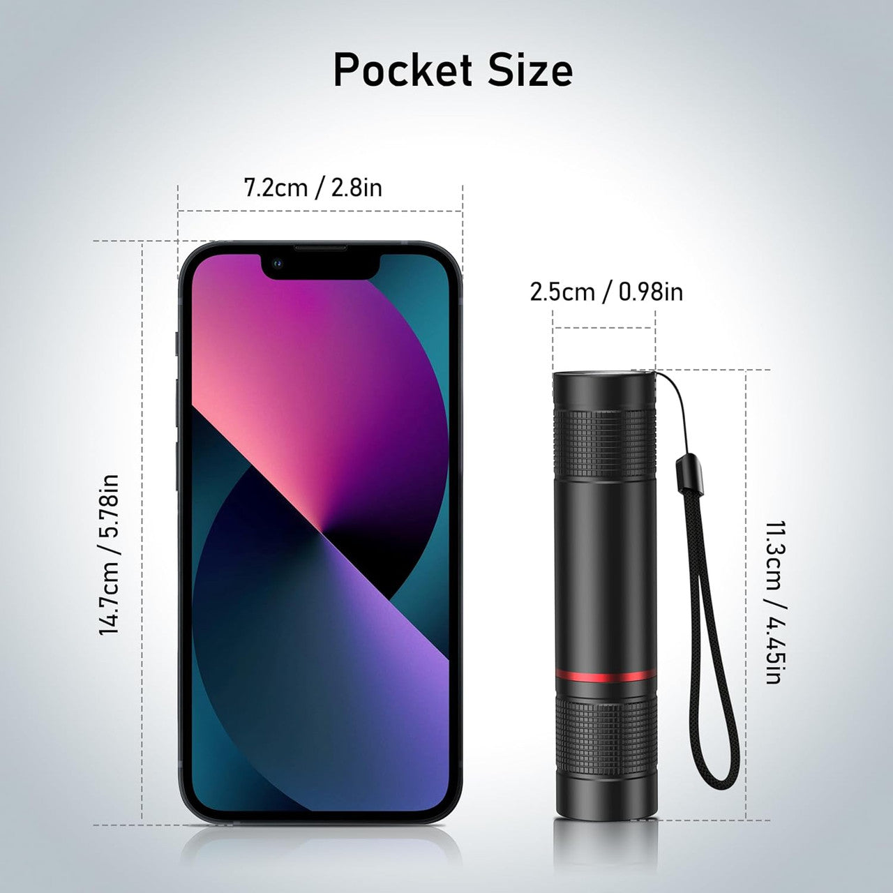 Blukar LED Torch Rechargeable, 2000L Super Bright Adjustable Focus Flashlight, 4 Lighting Modes, Long Battery Life, Waterproof Pocket Size Torch for Power Cuts, Emergency, Camping, Hiking, Outdoor [Energy Class A+++]