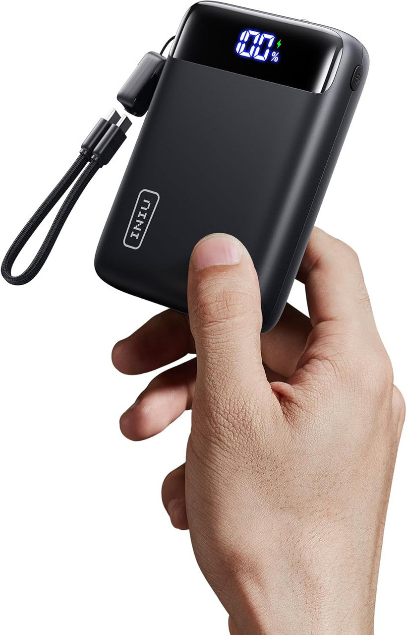 INIU 20000mAh P51 Power Bank, Smallest Fast Charging 22.5W Portable Charger, USB C In&Out Mini Powerbank, Phone Battery Pack for iPhone 17 16 15 Pro Samsung S25 S24 Airpods iPad etc Travel & Camping - P51