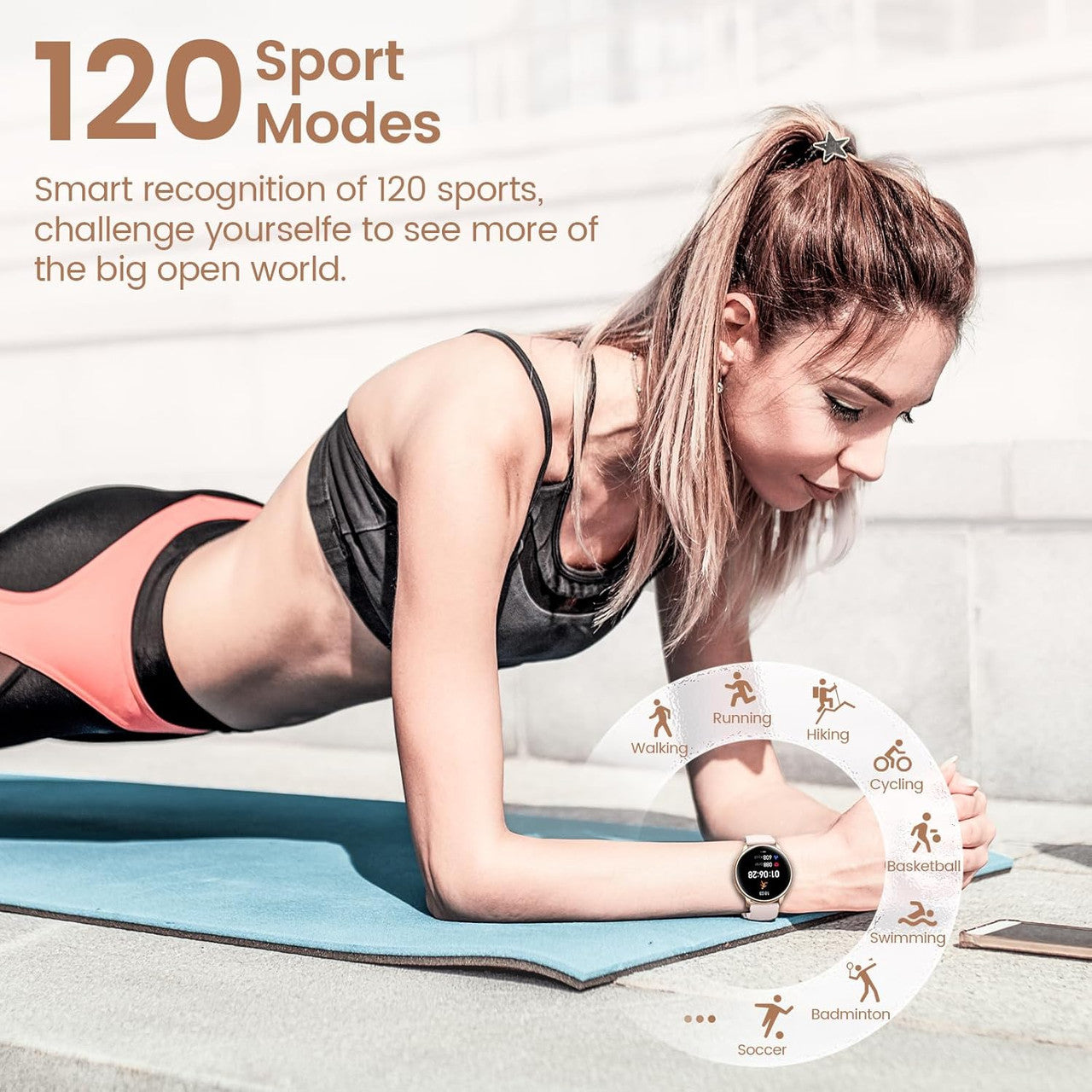 RUXINGX Women's Smartwatch with Phone Function, G35, 1.32 Inch HD Full Touch Screen Watch with SpO2 Heart Rate Monitor Menstrual Cycle Sleep Monitor Pedometer Calories Fitness Tracker IP68 iOS Android Rose