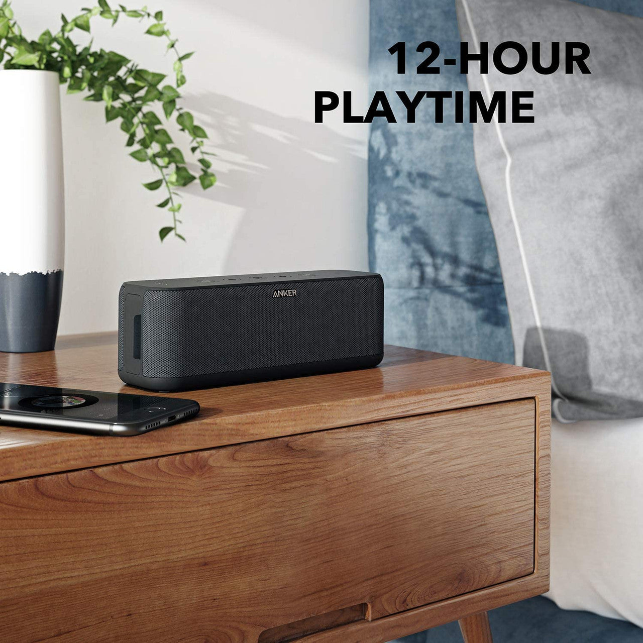Anker Sound Core Boost 20 W BLUETOOTH SPEAKER WITH Bassup Technology, IPX5 Waterproof, Can be Used As Extra Battery, 20 m Range