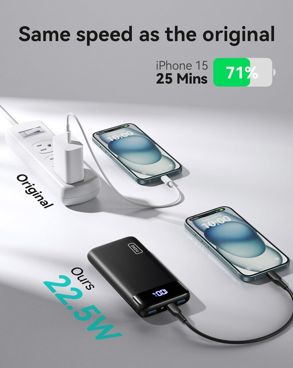 INIU BI-B5 Power Bank, 20000mAh Fast Charging Portable Charger, 22.5W Powerbank with USB C Input & Output, Battery Pack PD3.0 QC4.0 for iPhone 15 14 13 12 11 Pro Max Mini Plus Samsung S22 S21 S20 iPad etc