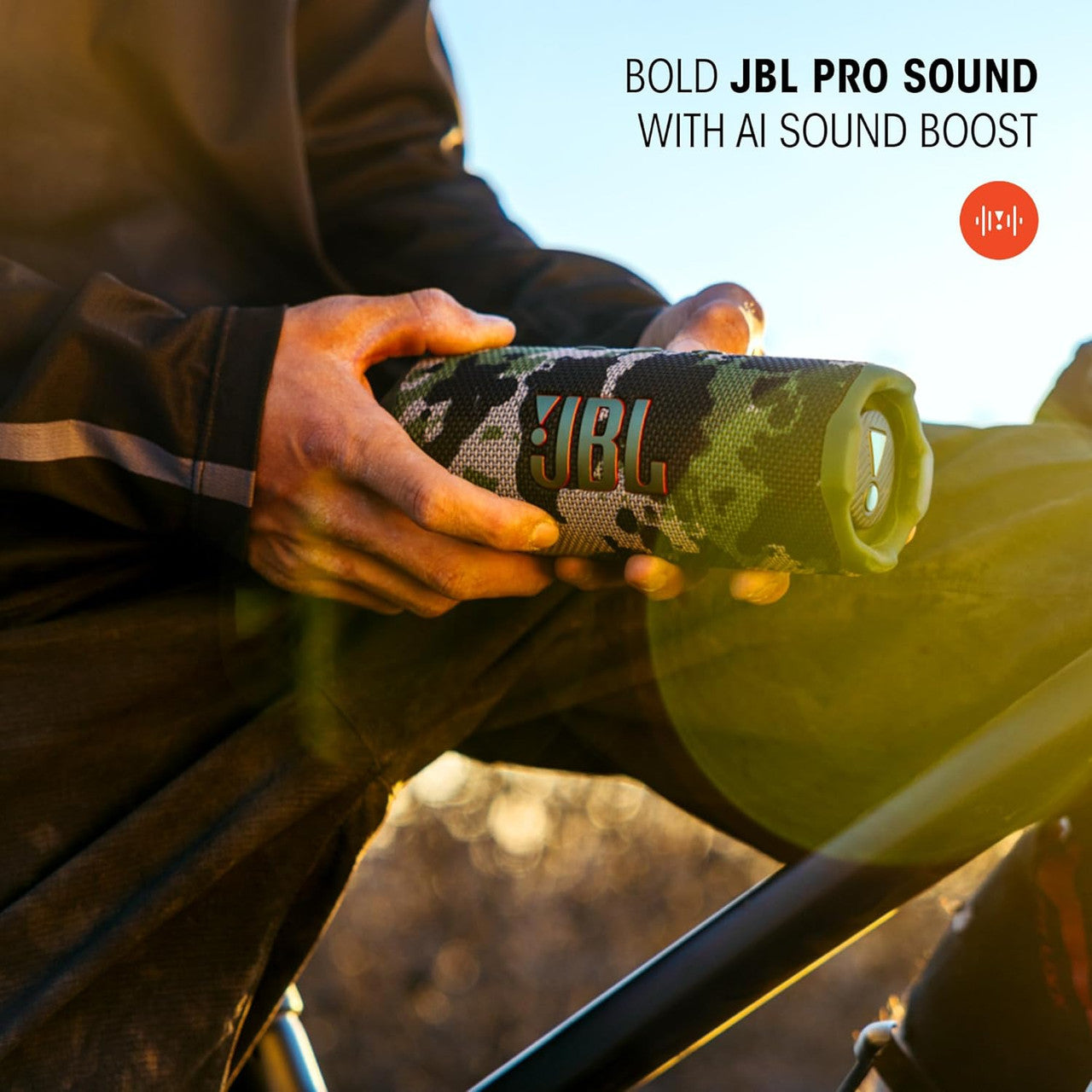JBL Flip 7, Wireless Portable Bluetooth Speaker, 16 Hours of Playtime, IP68 Waterproof, Dustproof and Drop-Proof, JBL Pro Sound with AI Boost, Auracast Multi-Speaker Connection, Black