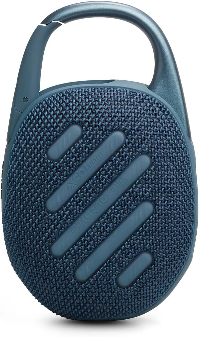JBL Clip 5 Ultra-Portable Bluetooth Speaker with Integrated Carabiner, Big JBL Pro Sound, PlaytimeBoost, Waterproof Design and 12-Hour Playtime, Blue