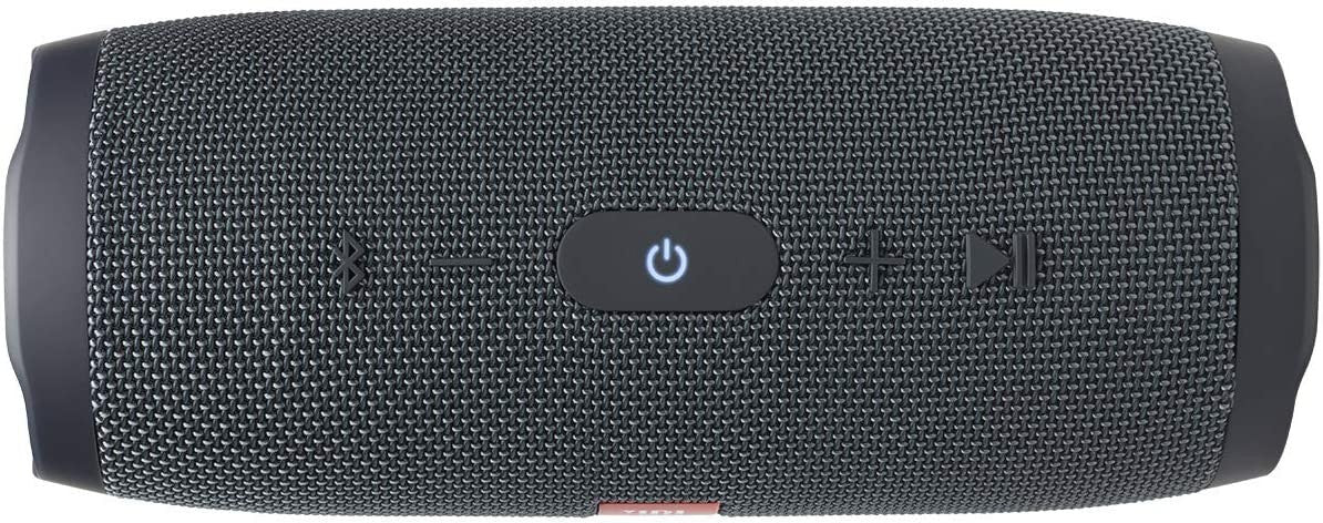JBL Charge Essential Wireless Bluetooth Speaker - Portable Waterproof Speaker with Built-in Power Bank, USB Charging, Bluetooth Connect for Phone or Tablet up to 2 Devices, in Gun Metal Black