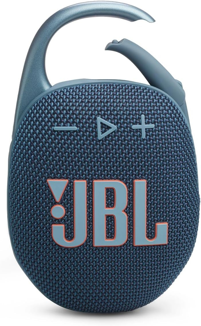 JBL Clip 5 Ultra-Portable Bluetooth Speaker with Integrated Carabiner, Big JBL Pro Sound, PlaytimeBoost, Waterproof Design and 12-Hour Playtime, Blue