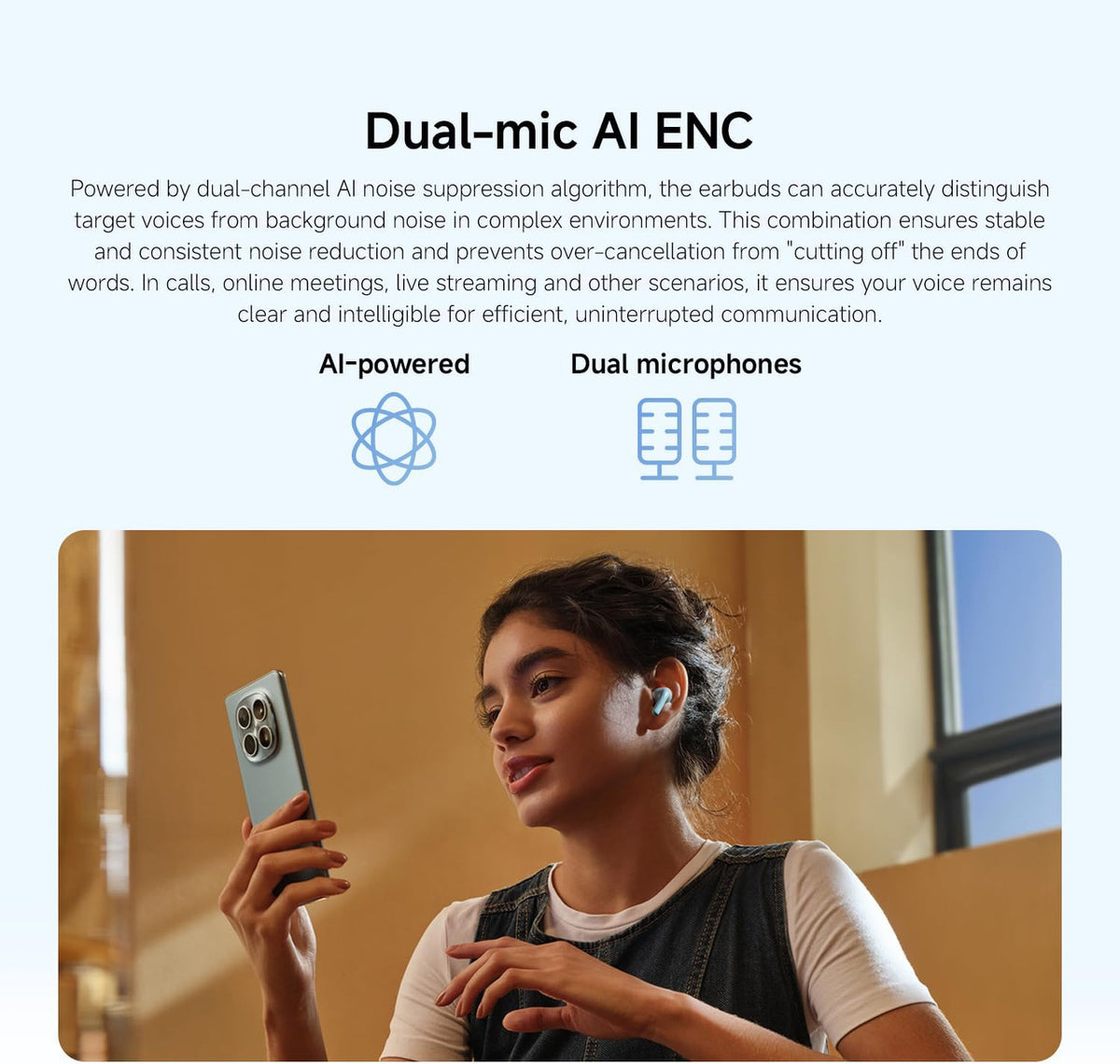 XIAOMI REDMI Buds 8 lite-True Wireless Bluetooth Headphone in-ear, 42dB Active Noise Cancelling,12.4mm driver with strong bass, Up to 36h Battery Life, 5 EQ settings, Bluetooth 5.4, Black