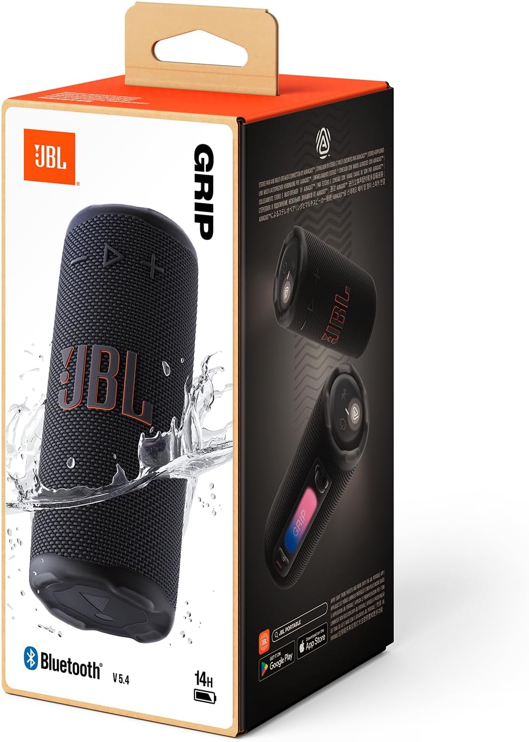 JBL Grip Portable Bluetooth Speaker Waterproof - Black