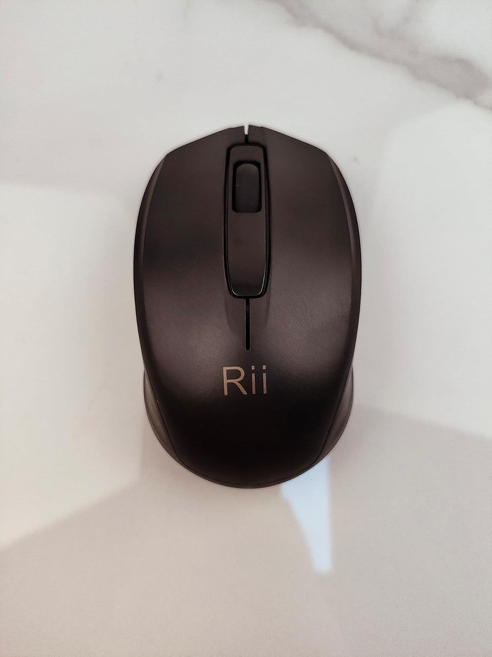 Rii Wireless Mouse 2.4G Wireless Mouse with USB Receiver (located in the battery compartment on the back of the mouse) for left and right handed users, PC/Laptop/Windows, black