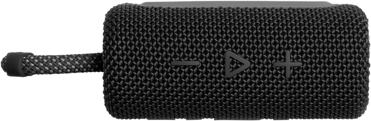 JBL GO 3 - Wireless Bluetooth portable speaker with integrated loop for travel with USB C charging cable, in white