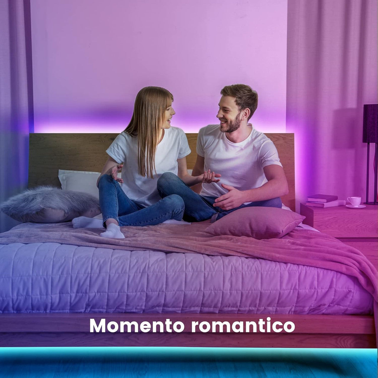 Beaeet 10 Meters LED Strip Lights 5050 RGB for Room with 40 Key Remote Control and Bluetooth APP Control, Ideal for Christmas, Weddings and Parties (10m*1)