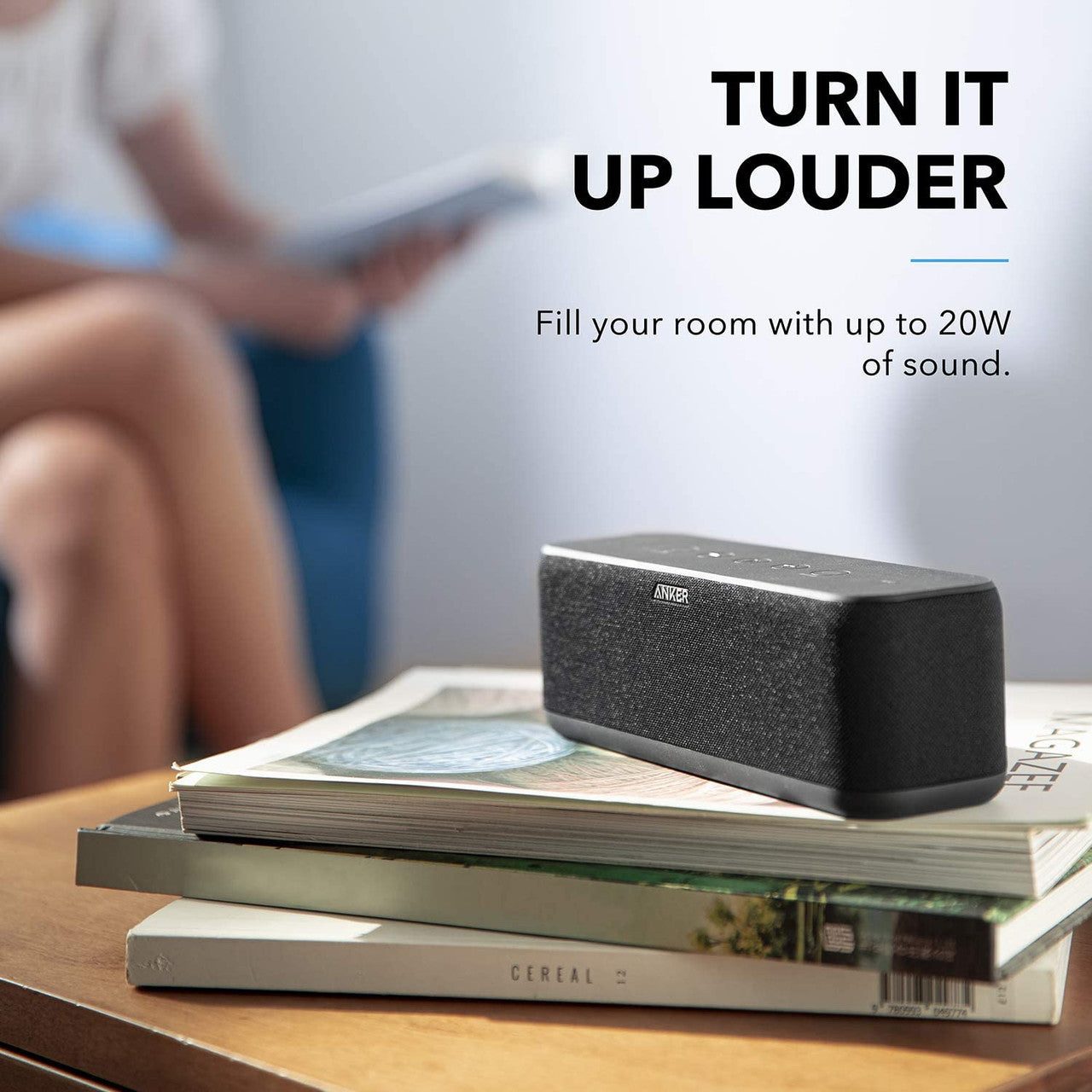 Anker Sound Core Boost 20 W BLUETOOTH SPEAKER WITH Bassup Technology, IPX5 Waterproof, Can be Used As Extra Battery, 20 m Range