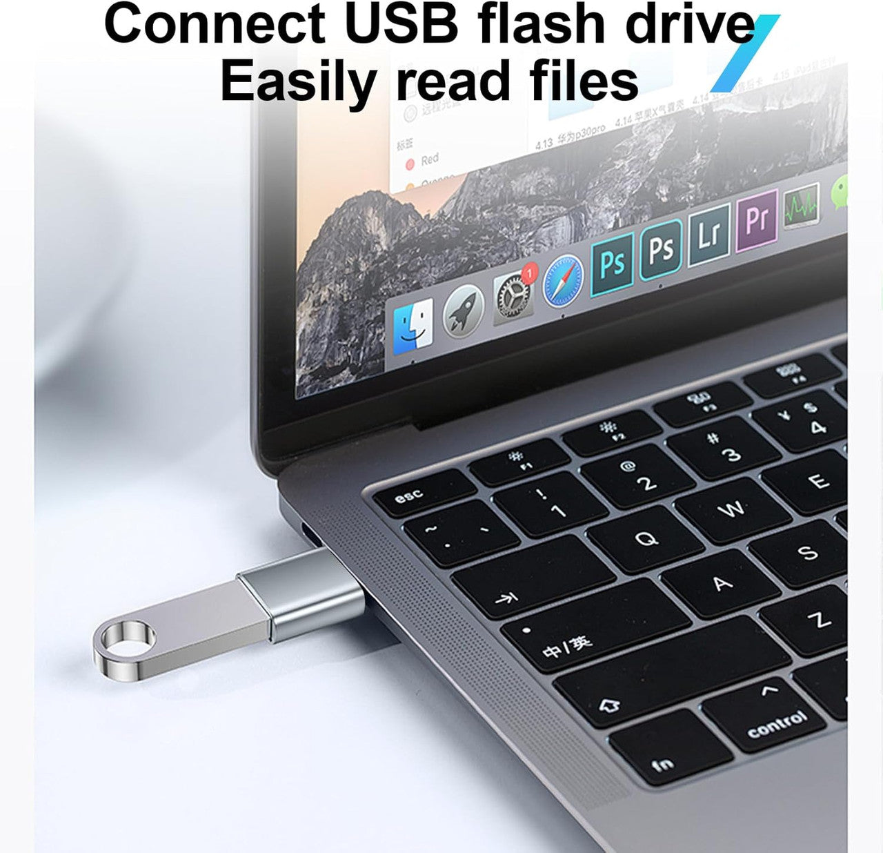 USB-C to USB Adapter,OTG Aluminum USB-C Male to USB Female Adapter Adapter Compatible with MacBook Pro,Galaxy Type-C Smartphone and Tablet(Gray)