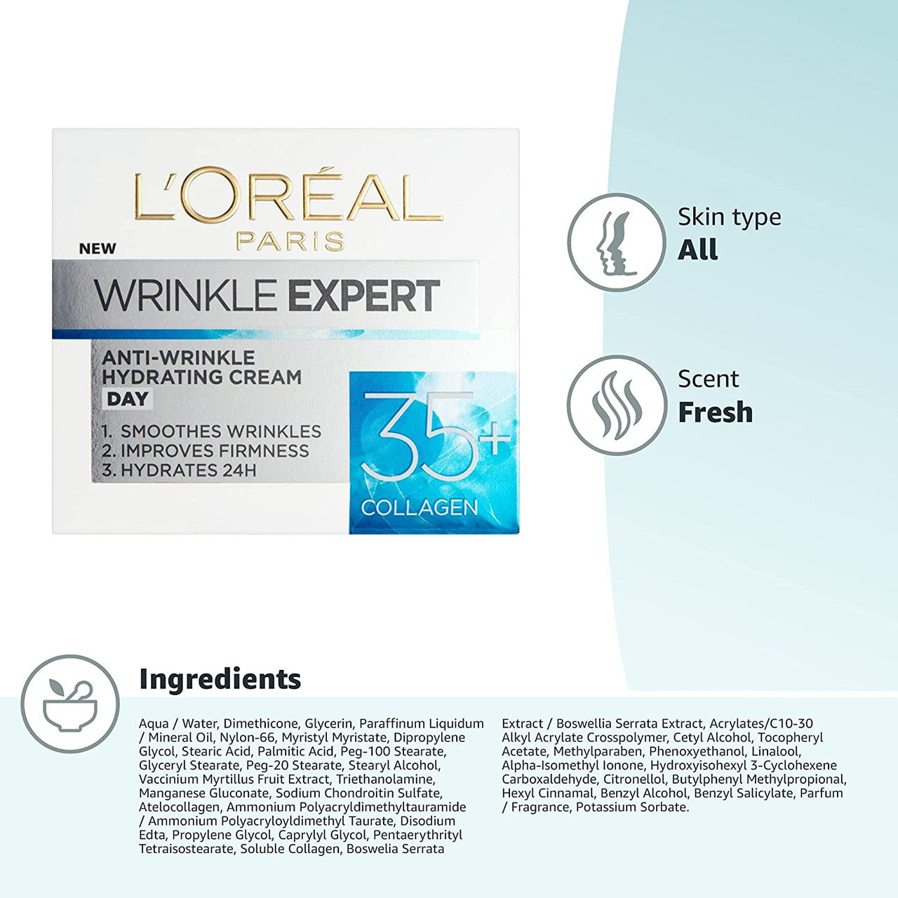 L'OREAL Active Anti-Wrinkle Collagen G + N + 35Y.O. 50 Ml Face Care